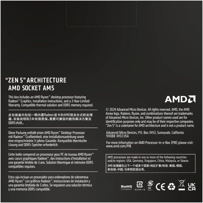 Procesador Amd Ryzen 5 9600x 6 Núcleos Am5 - Image 3