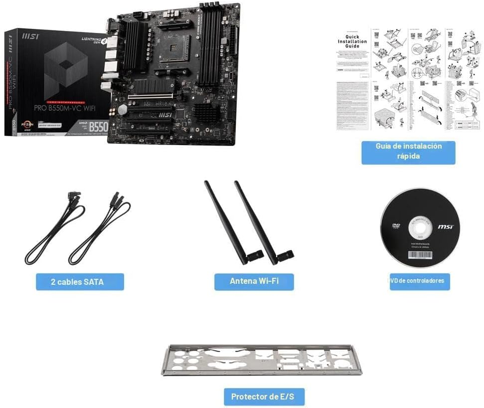 Board Gaming B550m Vc Msi Pro Wifi 6 Am4 Ryzen Gamer B550 M - Image 2