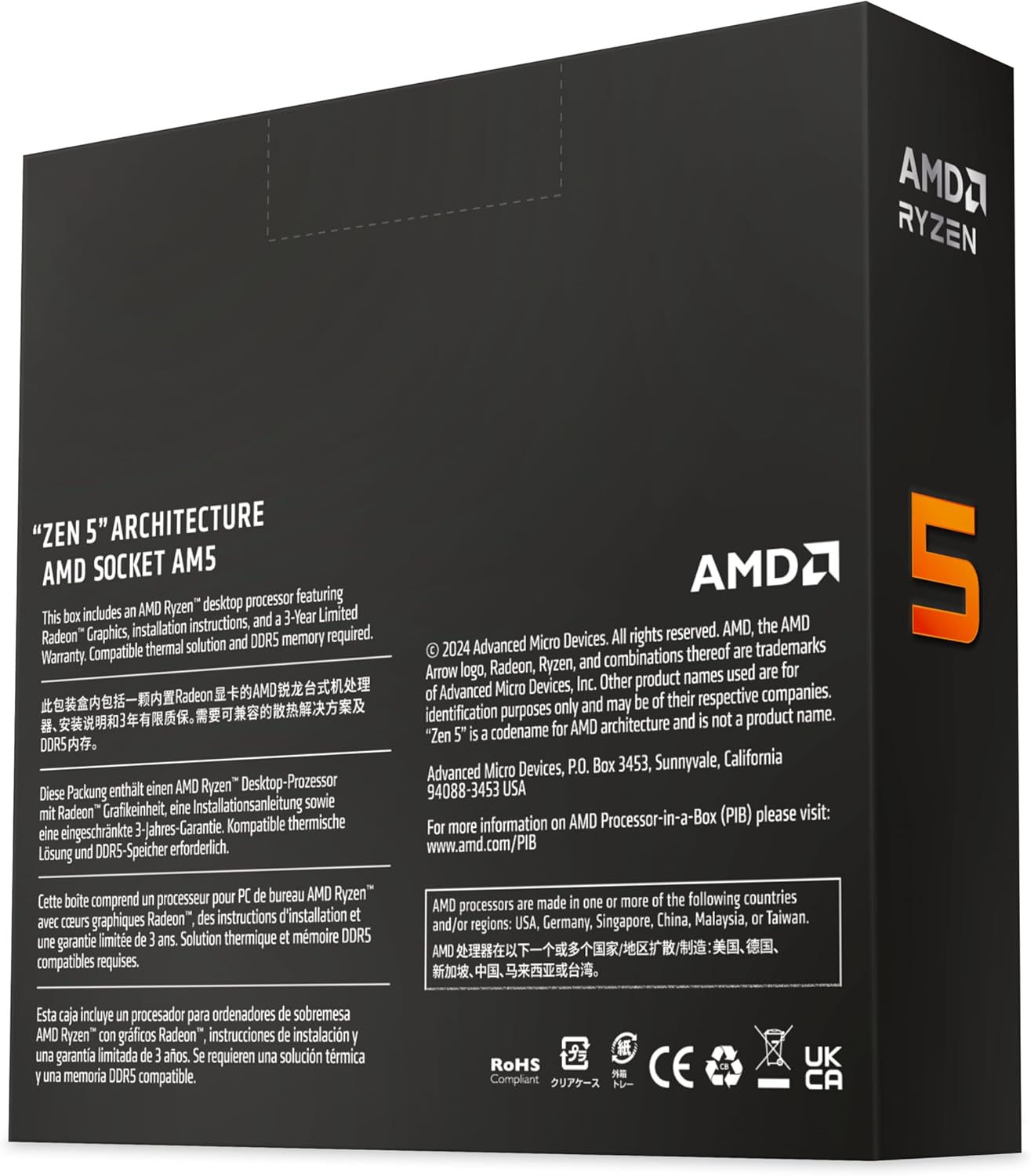 Procesador Amd Ryzen 5 9600x 6 Núcleos Am5 - Image 4