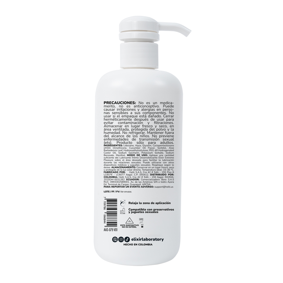 Elixir Anesty Lubricante íntimo Anal Desensibilizante 500ml - Image 2