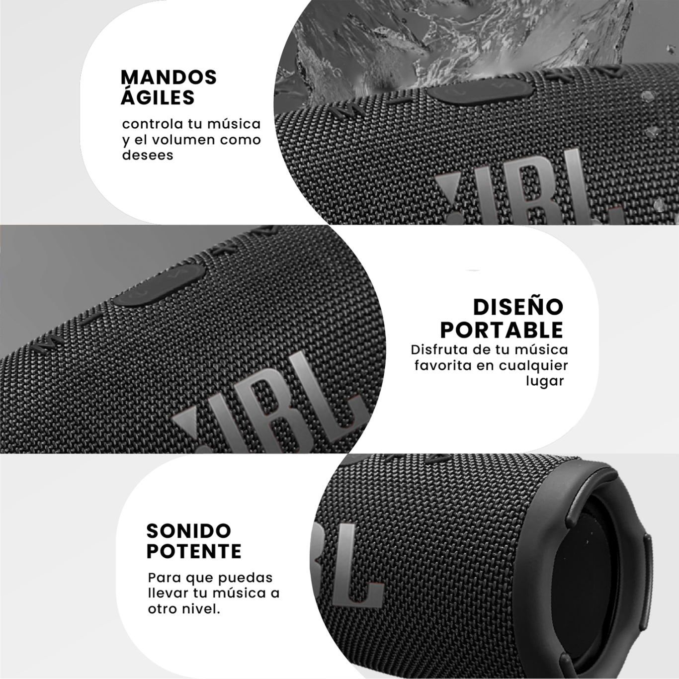Parlante JBL Charge 5 Réplica 1.1 – Sonido Potente, Bluetooth, Portátil Negro - Image 3