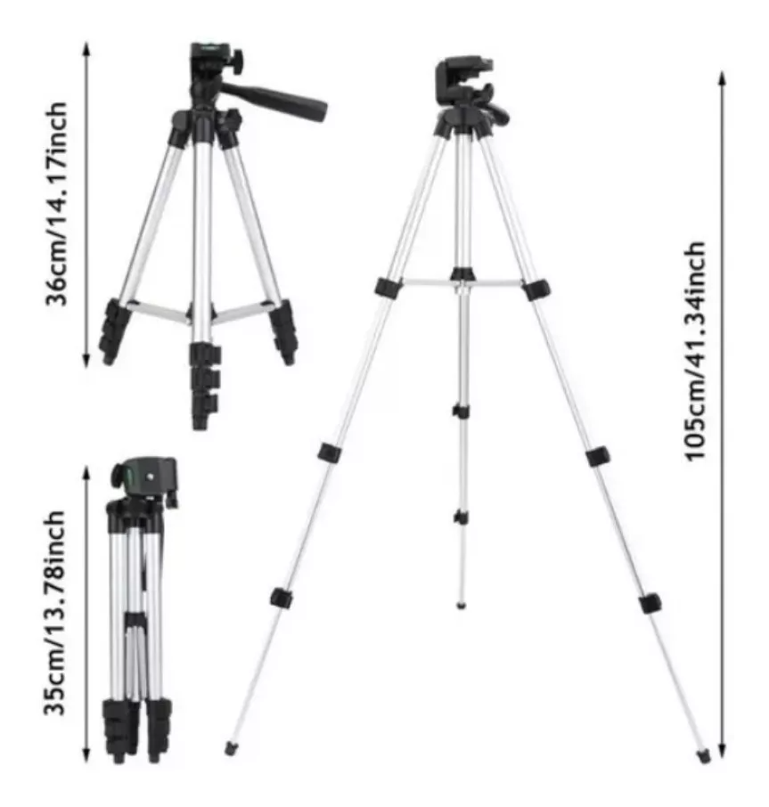 Tripode Beston 3110A - 102CM Con Soporte Para El Celular - Image 2
