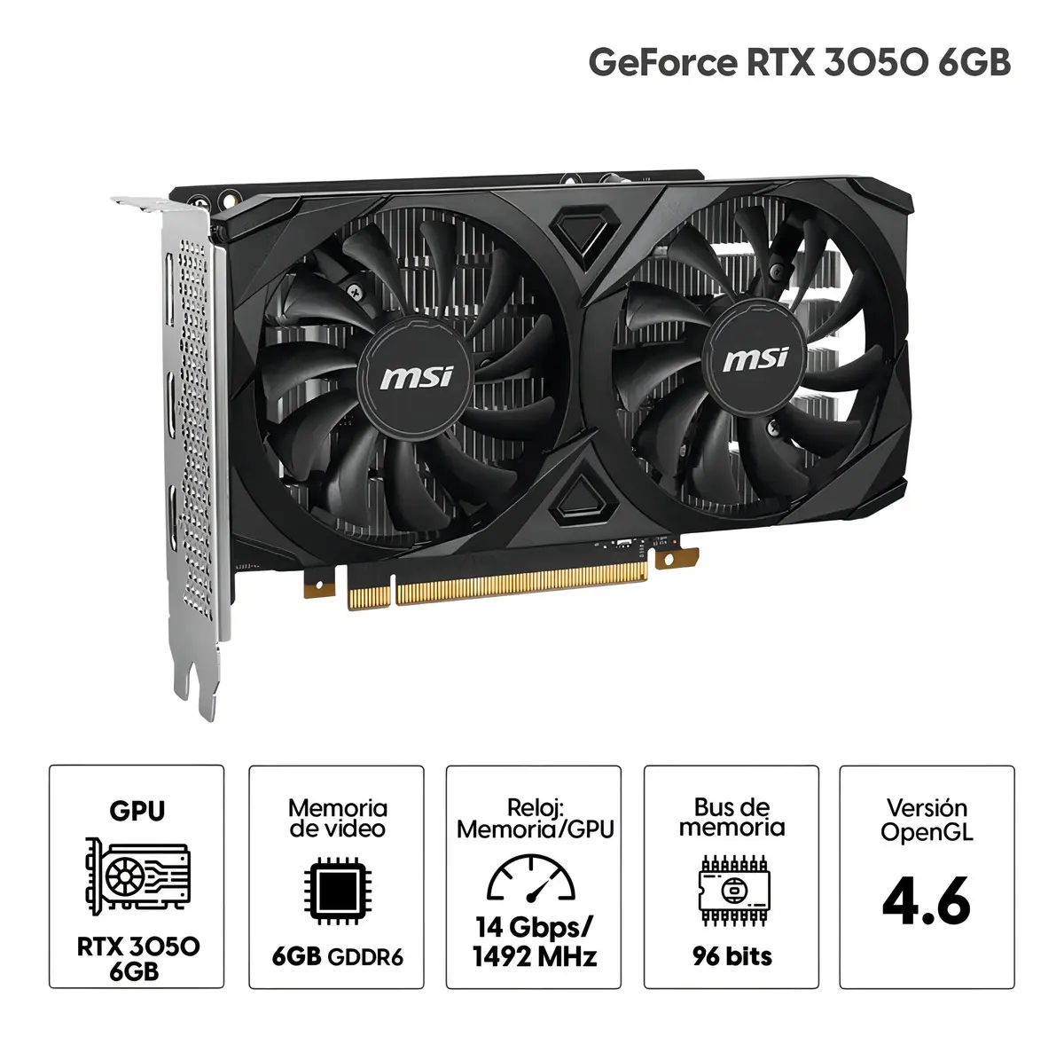 Tarjeta De Video Msi Geforce Rtx 3050 Ventus 2x 6g Oc - Image 4