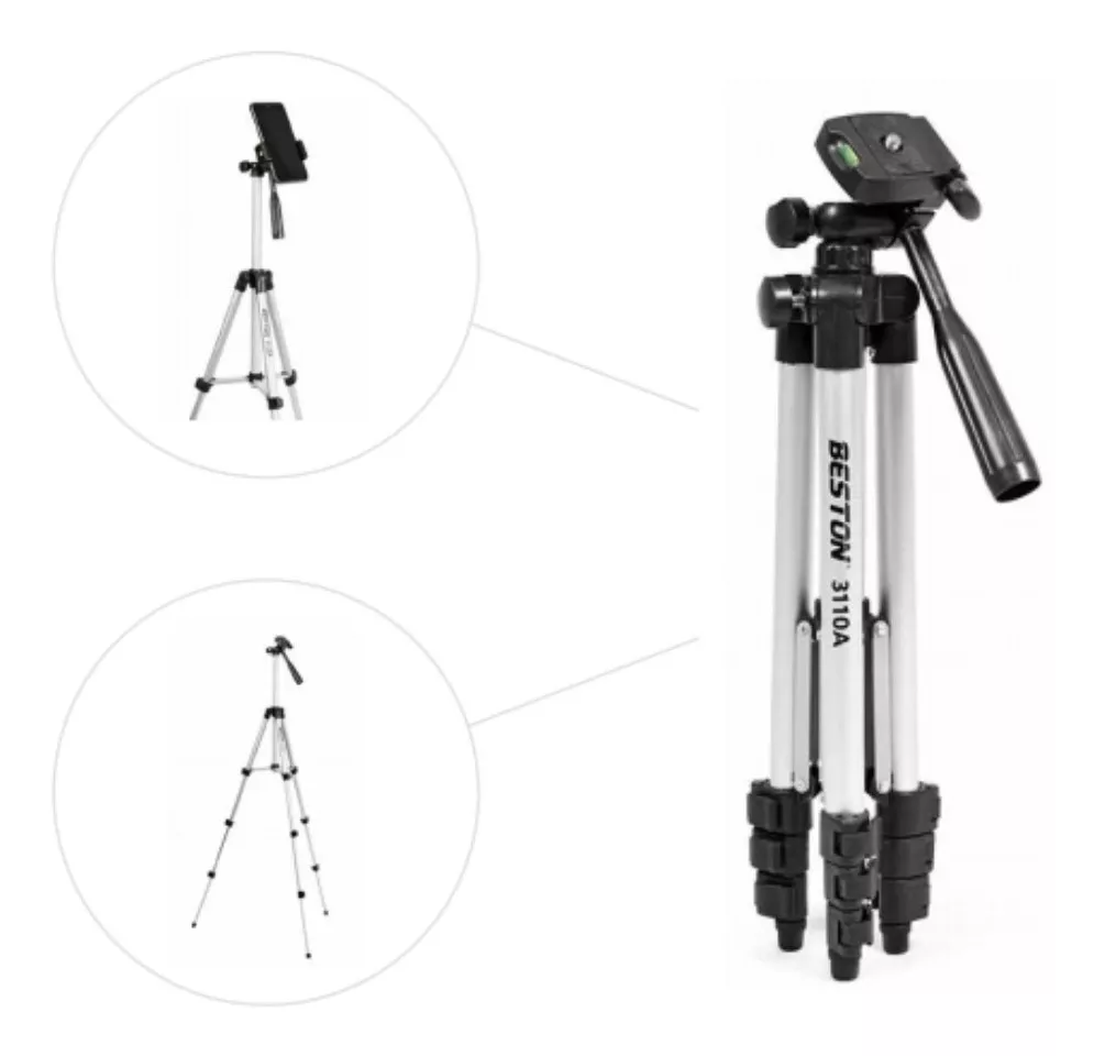 Tripode Beston 3110A - 102CM Con Soporte Para El Celular - Image 4