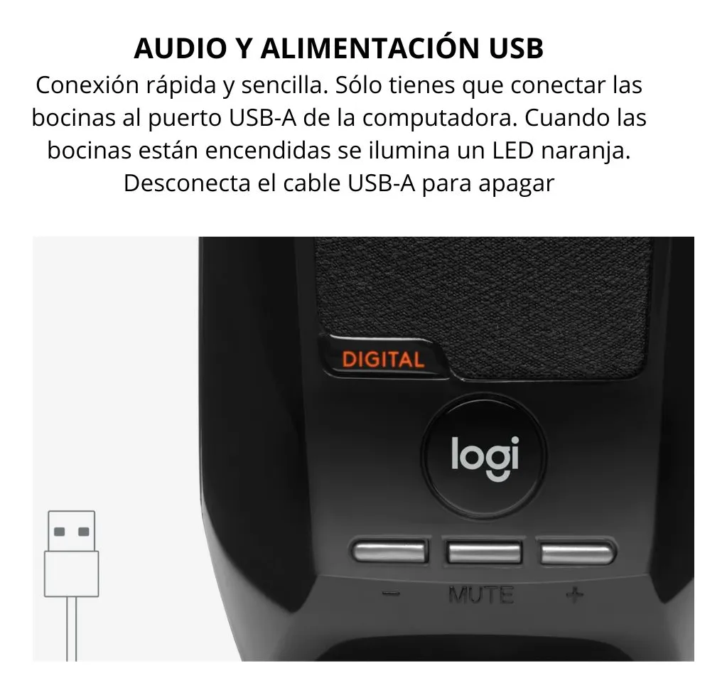 Logitech S150, Altavoces Estéreo Usb, Control Volumen / Mute - Image 2