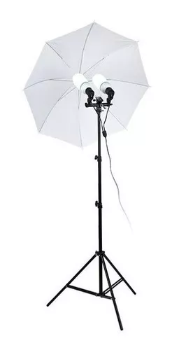 Kit De Iluminacion Socket Doble + Tripode + Sombrilla + Bombillos - Image 3