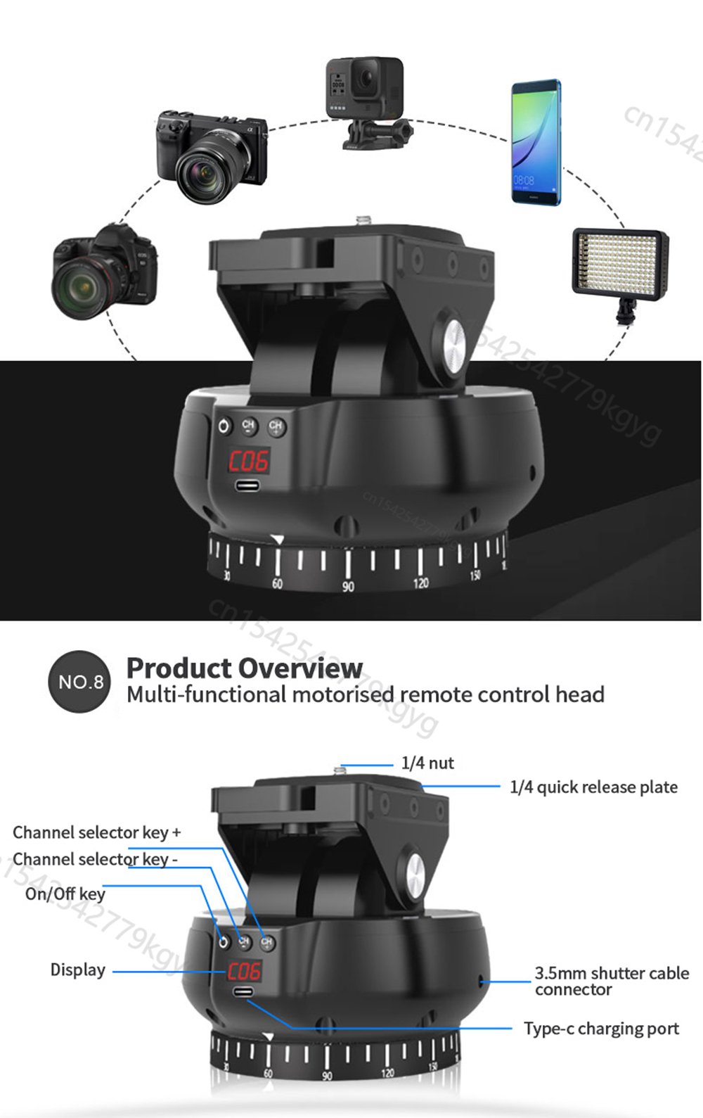 Yt 1200 Base Movimiento Para Camara - Motor con Control - Image 9