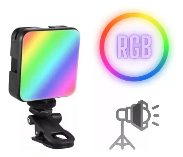Luz Led Recargable Luz calida, fria y neutra + Rgb Con Clip - Image 2